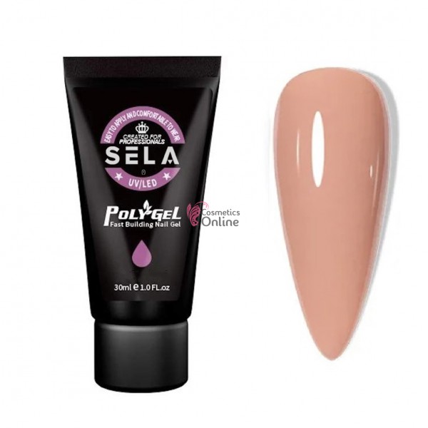 PolyGel UV LED pentru unghii false SELA Profesional de 30ml Cod 013 Beige Nude